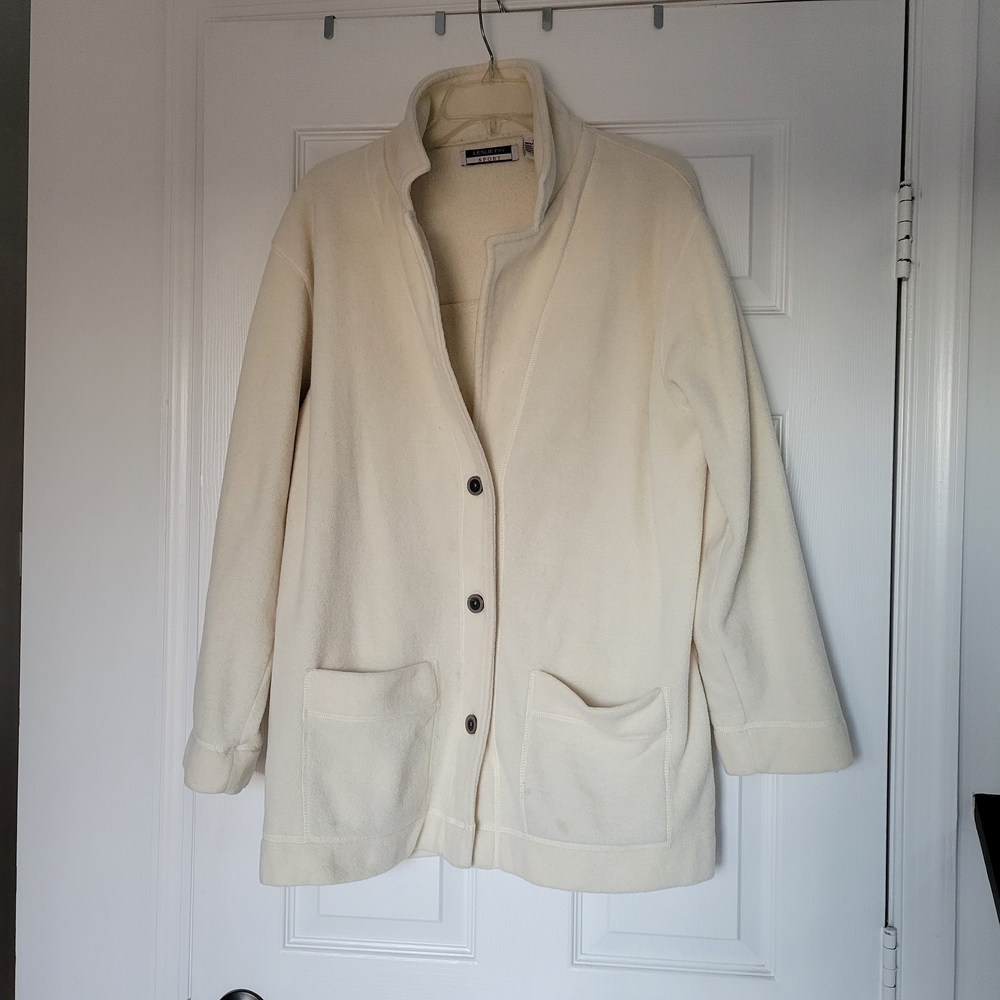 Leslie Fay Cream Jacket with Pockets